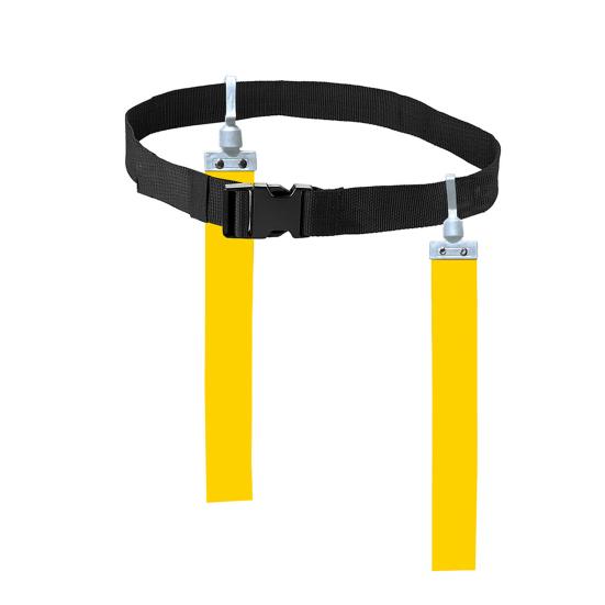 Тренировочный пояс для матчей по американскому футболу, регулируемый пояс с биркой в ​​виде флага регби жёлтый