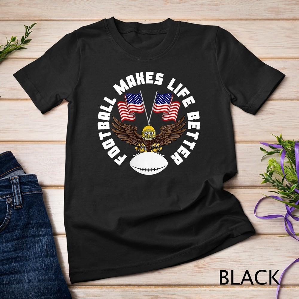 Женская футболка с графическим принтом на День Игры по американскому футболу Флаг США США Унисекс 2XL